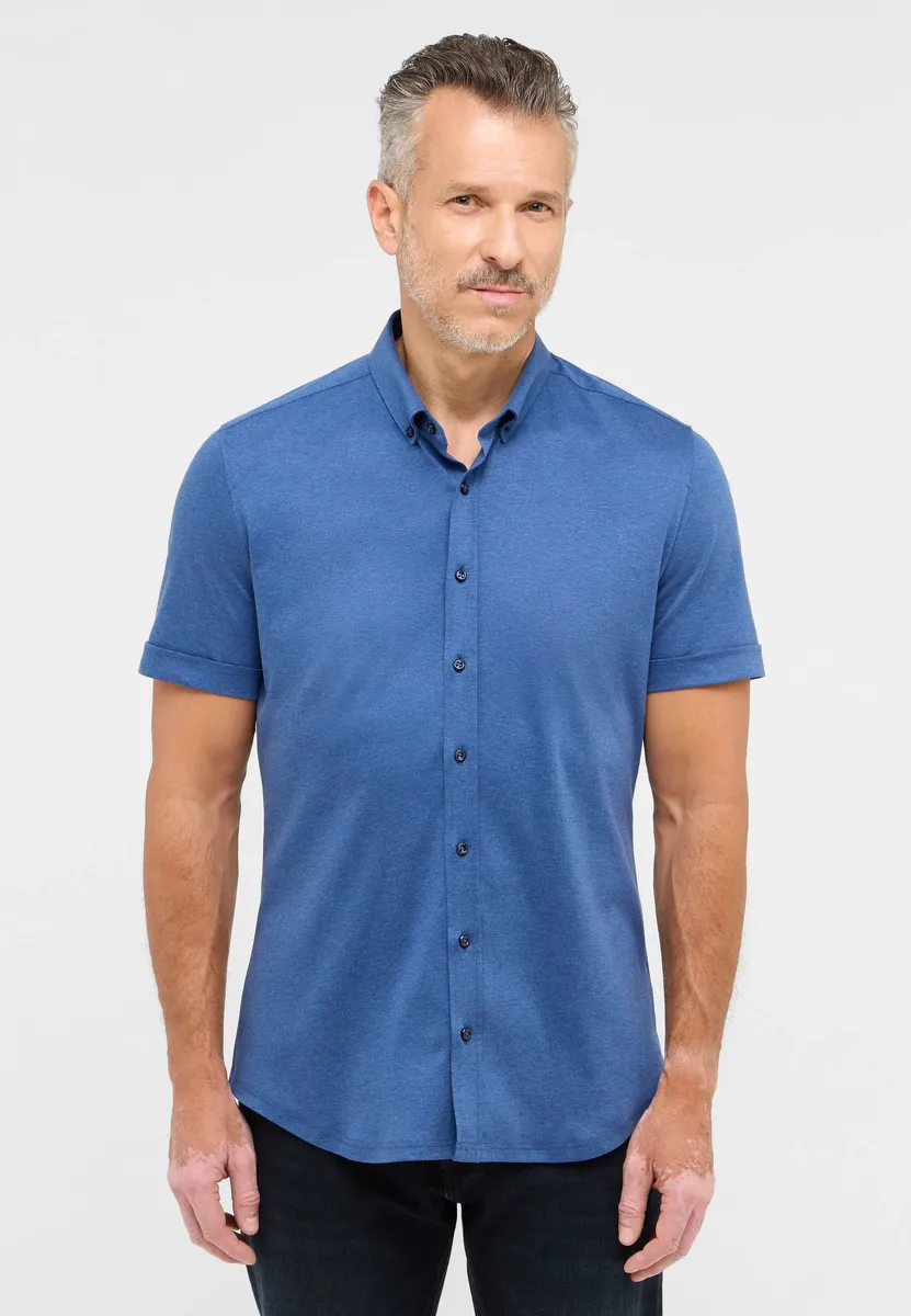 

Рубашка Eterna с короткими рукавами "SLIM FIT", синий