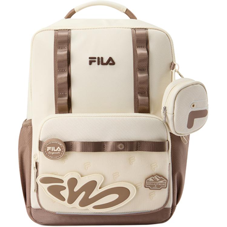 

FILA Нейлоновый школьный рюкзак для детей в восточном белом цвете, Oriental White