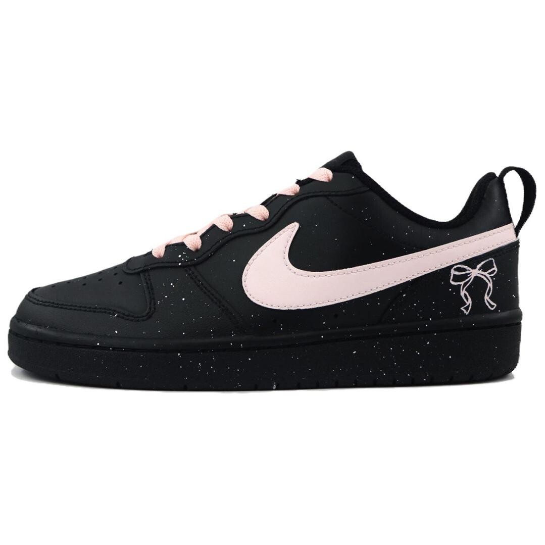

Кроссовки Nike Court Borough Skateboard Shoes Women's Low-Top Black Pink, черный/розовый