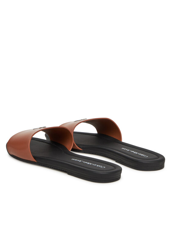 Мюли Flat Sandal Slide Mg YW0YW01697 Calvin Klein Jeans, коричневый — фото 3