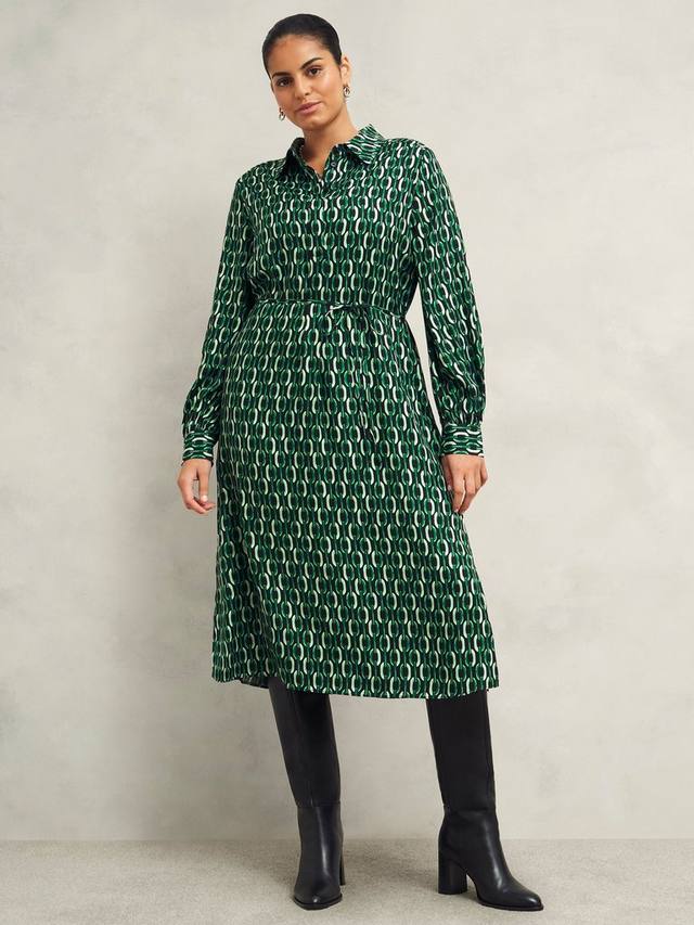 

Миниатюрное платье во флорианском стиле Hobbs, цвет Navy/Green