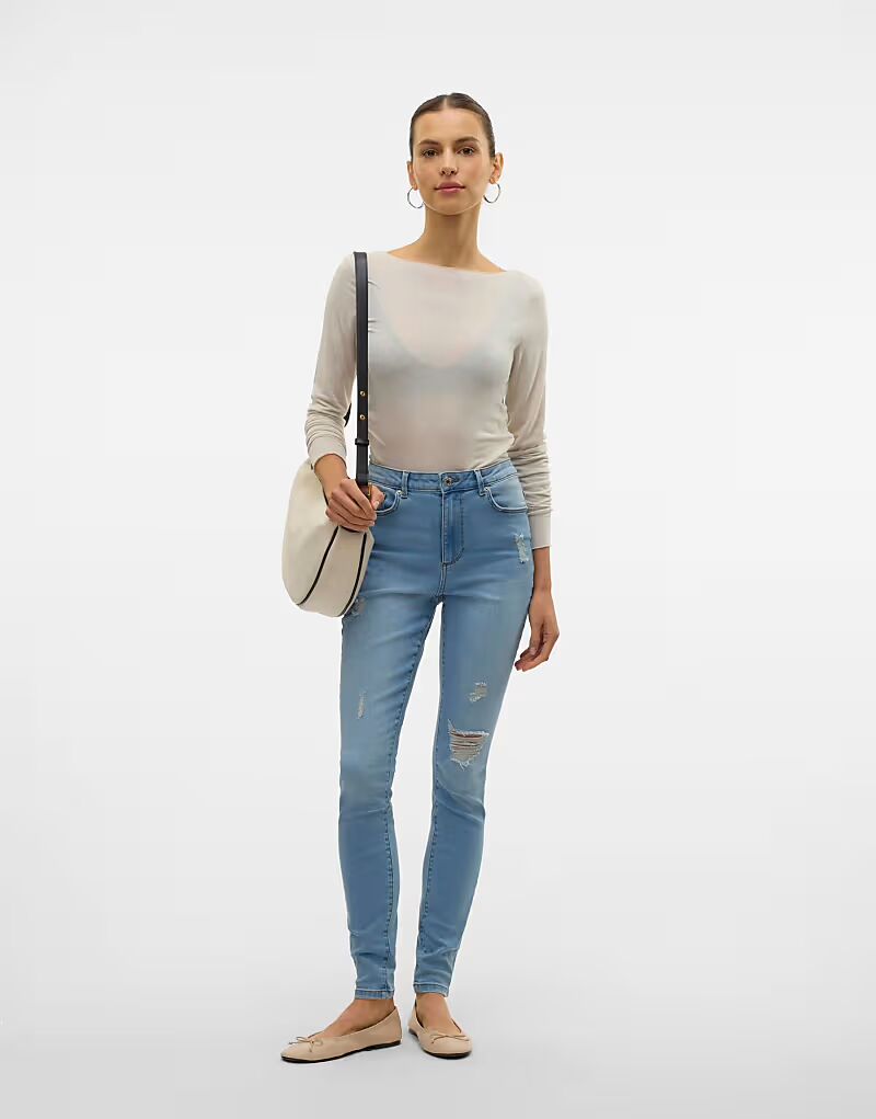 

Джинсы Vero Moda Skinny fit светло-голубого цвета