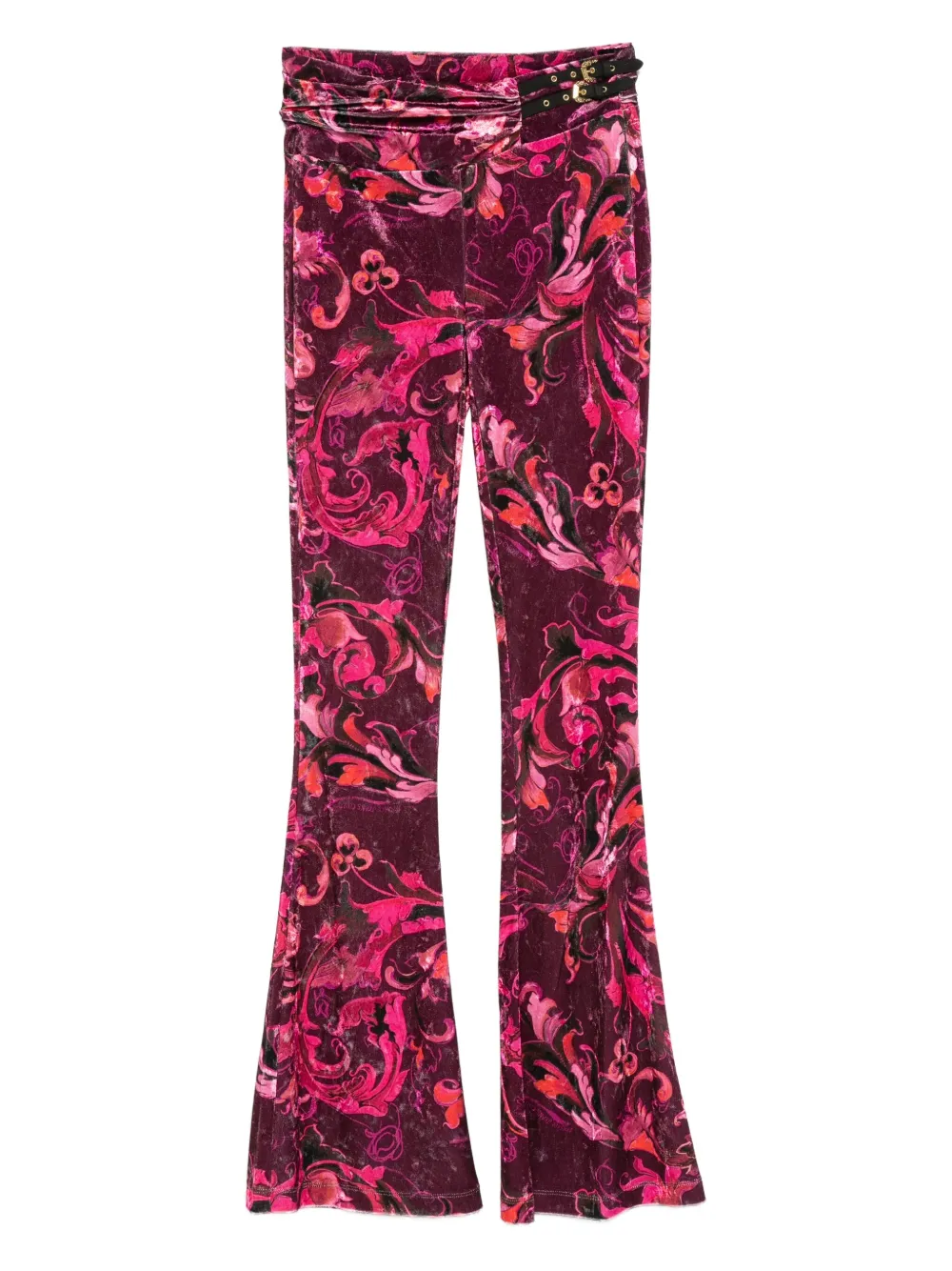 

Вельветовые брюки с цветочным принтом Versace Jeans Couture, красный