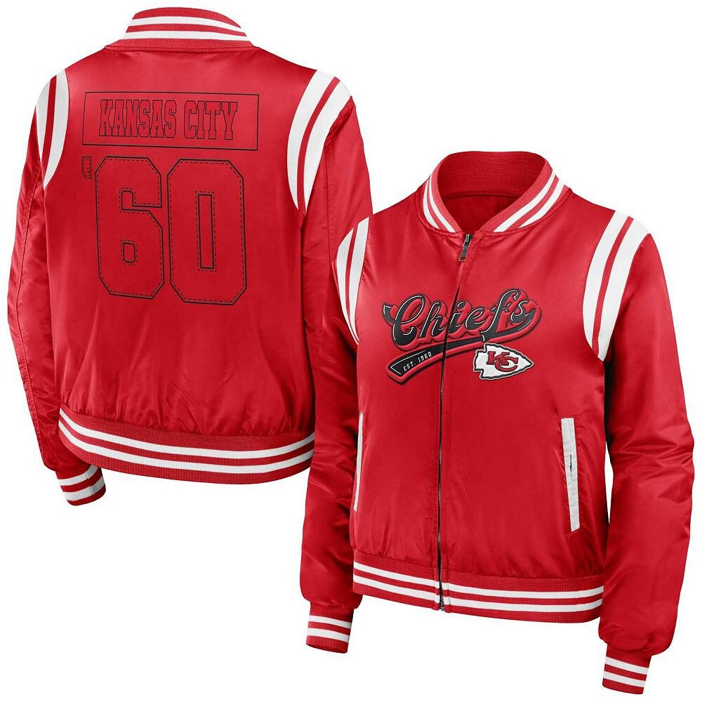 

Женская одежда Erin Andrews красный бомбер с молнией во всю длину Kansas City Chiefs WEAR by Erin Andrews, цвет Chf Red