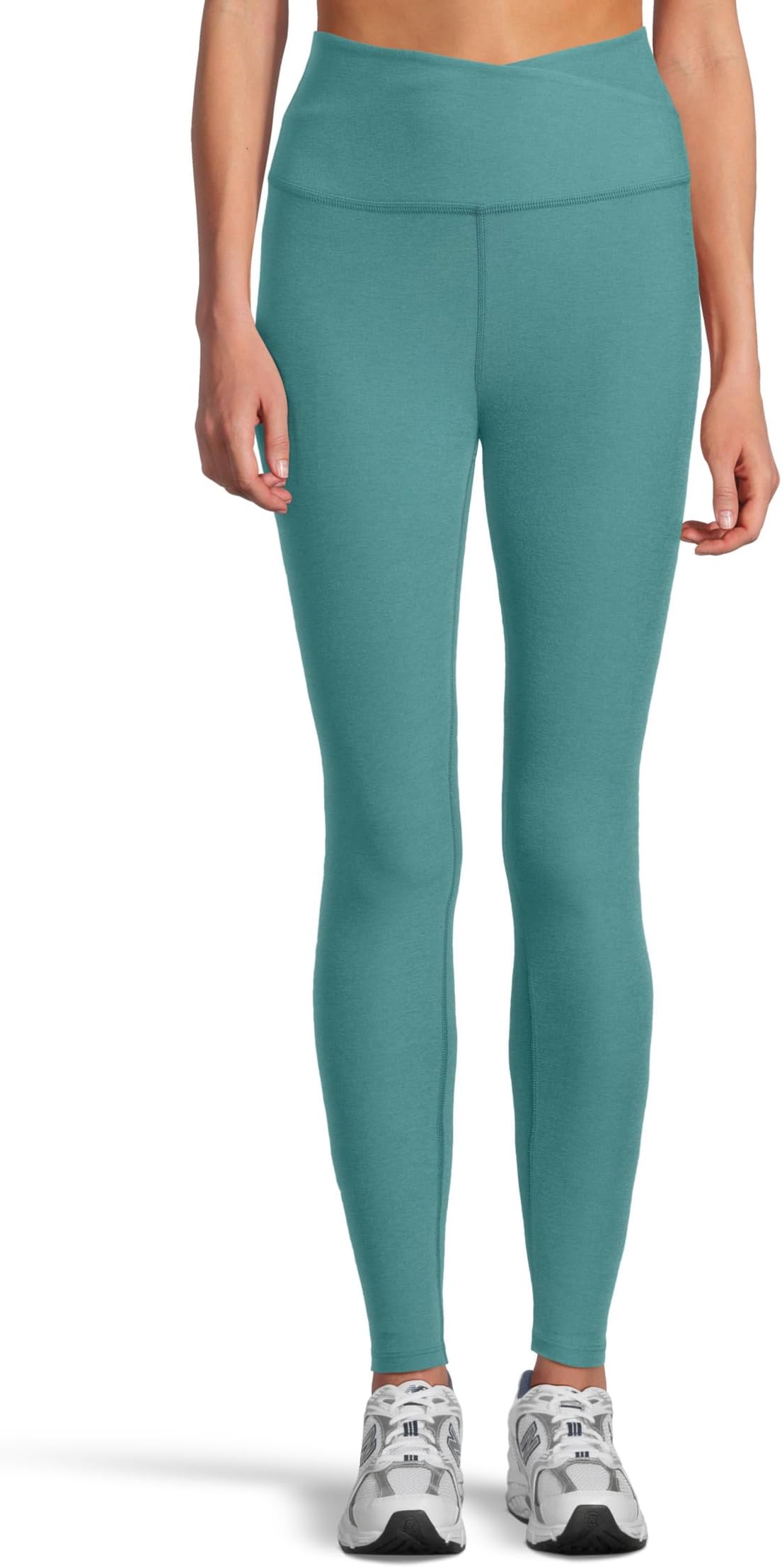 

Брюки Beyond Yoga Spacedye At Your Leisure High Waisted Midi Leggings, цвет Deep Aqua Heather