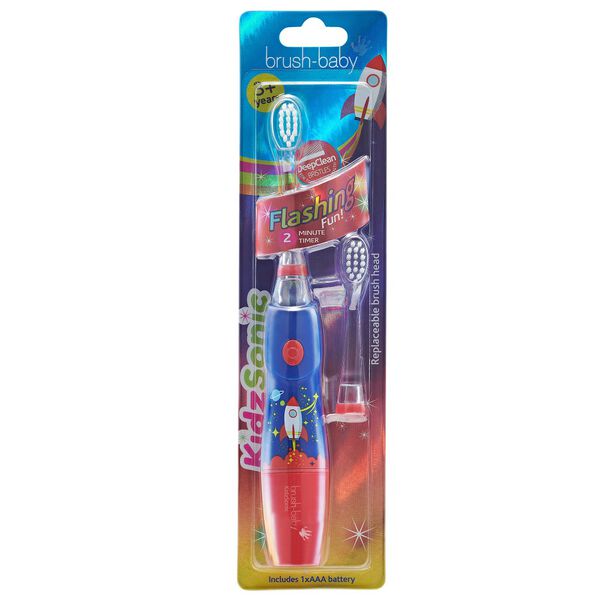 

Звуковая зубная щетка Rocket для детей от 3 лет, 1 шт. Brush-Baby Kidzsonic