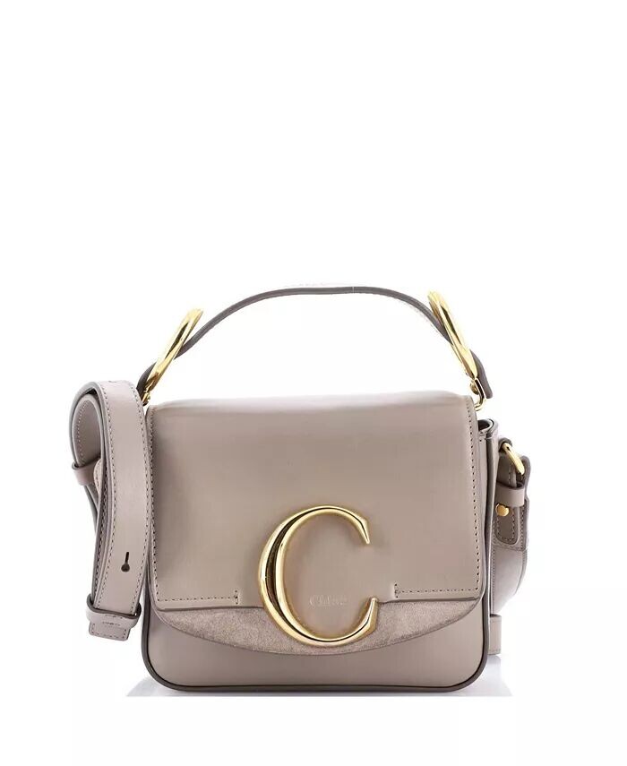 

Мини-сумка C-Flap из кожи Pre-Owned Chloe, коричневый/бежевый