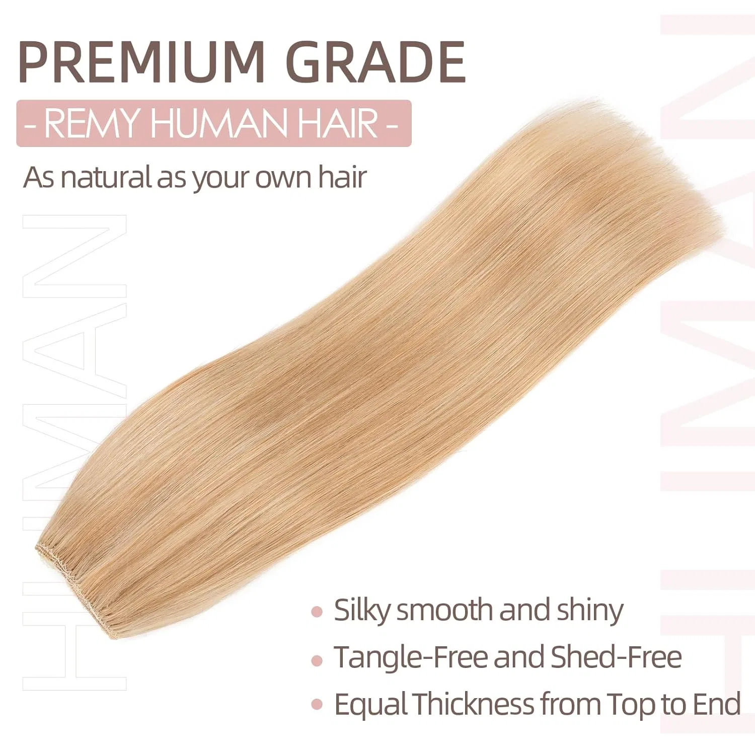 Накладные пряди из натуральных волос на невидимой леске Silk-Co, Grey Blonde Mix Bleach Blonde — фото 3