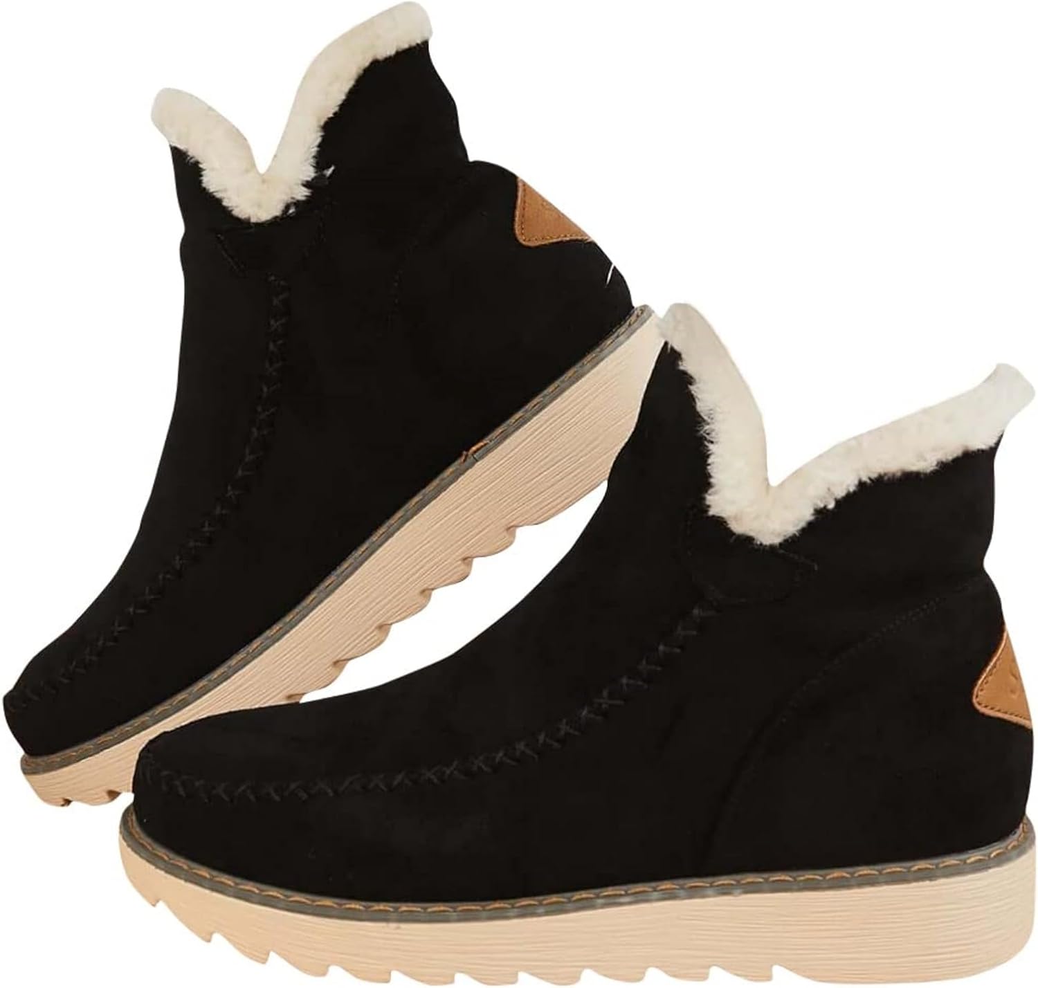 

Женские зимние ботинки AYziemezm, теплые короткие снежные ботильоны, водонепроницаемые, противоскользящие, легкие повседневные обувь с меховой подкладкой для прогулок на улице, удобные короткие ботинки, черный