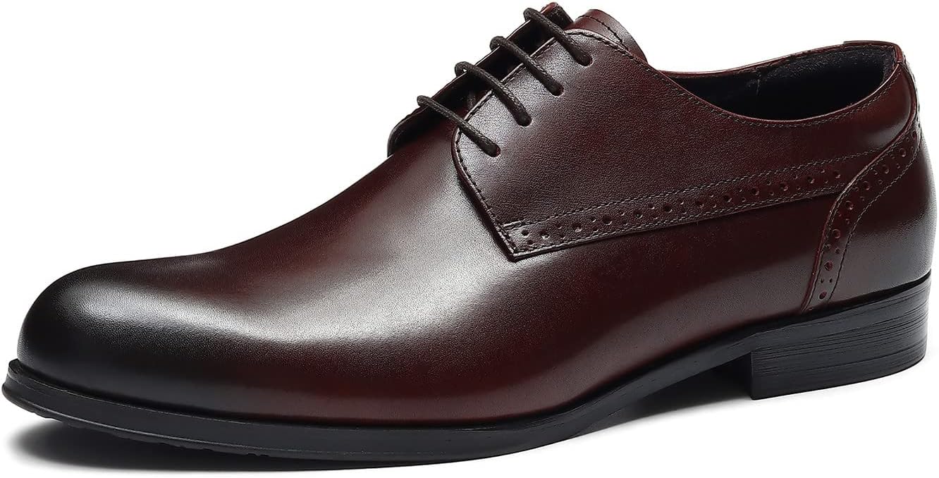 

Мужские туфли Santimon Oxfords из натуральной кожи для торжеств, свадьбы, выпускного и бизнеса, повседневная обувь для прогулок для мужчин и мальчиков, красный