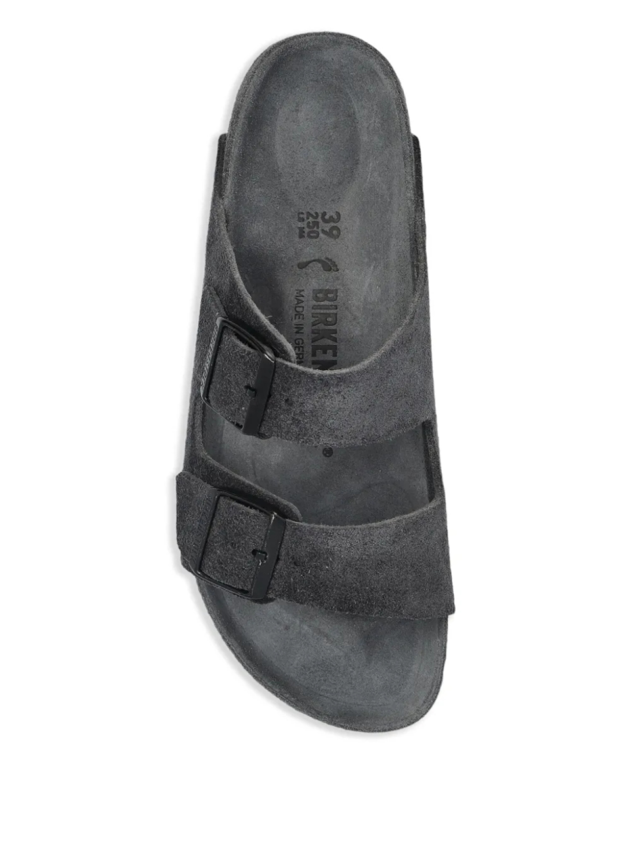 Сандалии Birkenstock Arizona Suede Leather узкие, угольный — фото 4