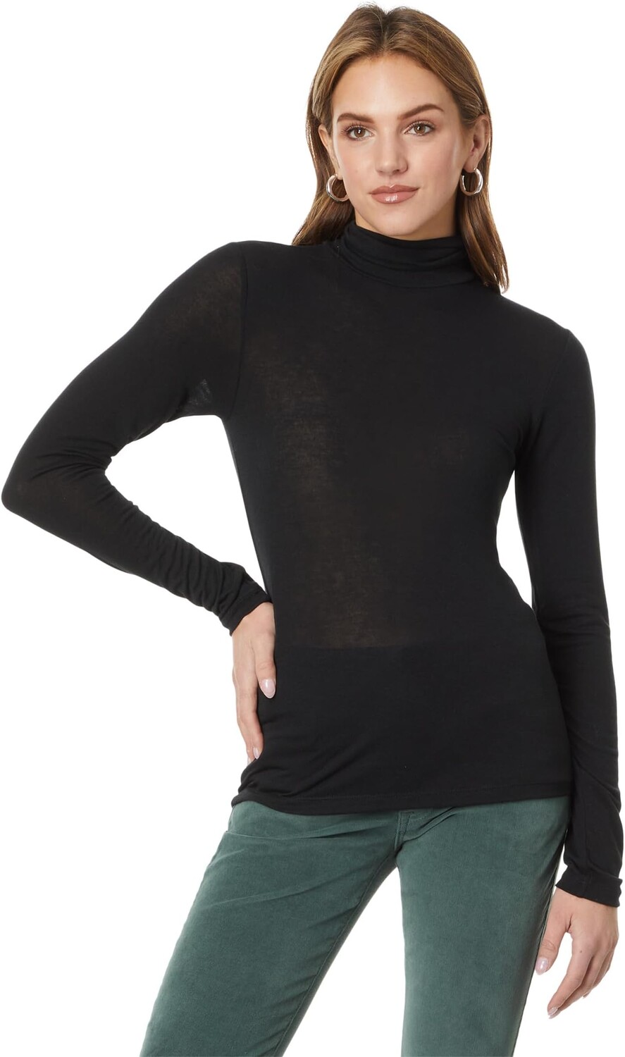 

Свитер Mock Neck Layering Top Lucky Brand, цвет Jet Black