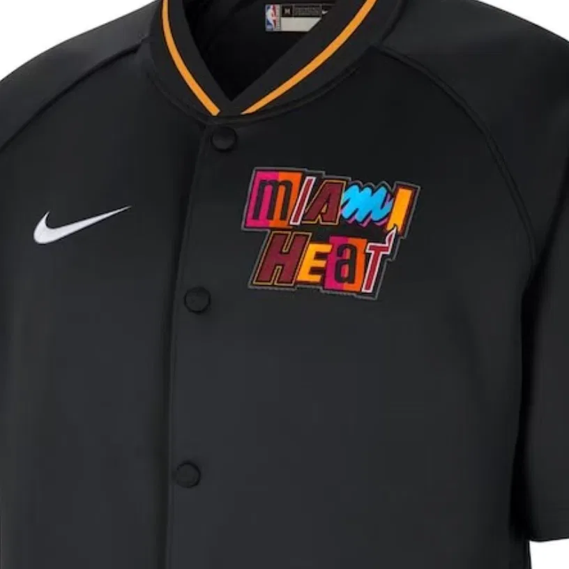 Куртка NBA Miami Heat Team Showtime унисекс, черная Nike, Black — фото 4