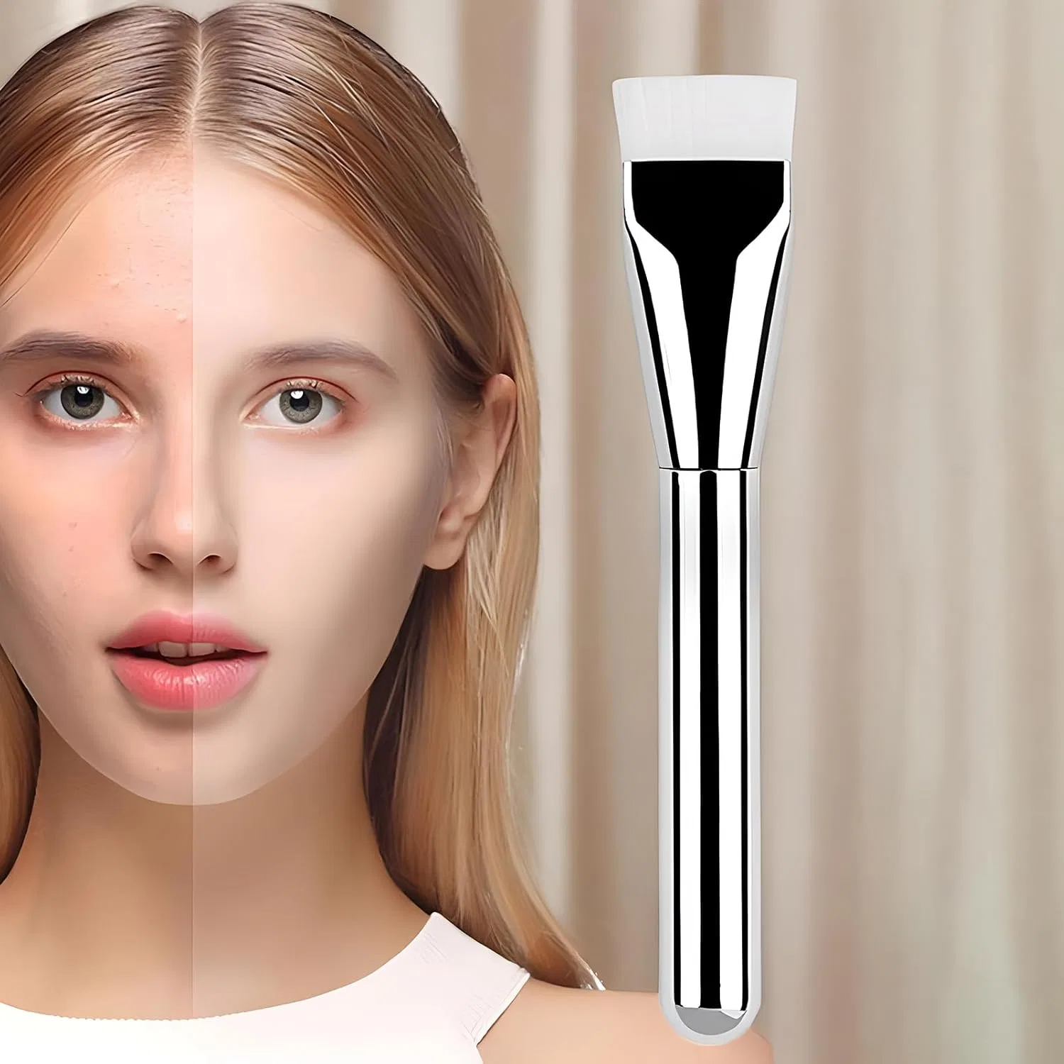 Кисть для лица Flat Brush, жидкая основа, Generic, 1 шт. — фото 3
