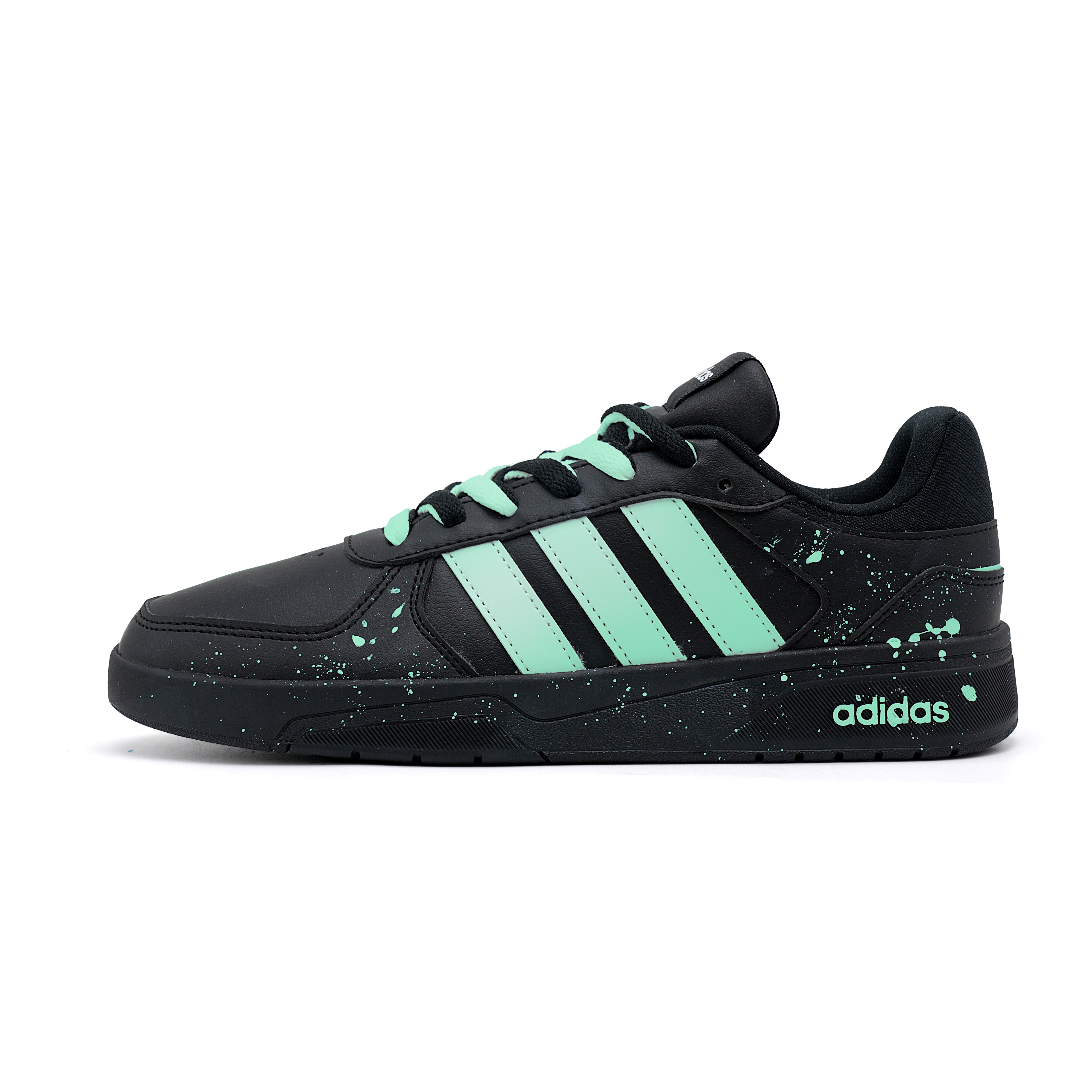 

Adidas Neo Courtbeat Night Mist Cyan Star Thermal Cushioning Low top Skateboard Shoes Unisex Black Green