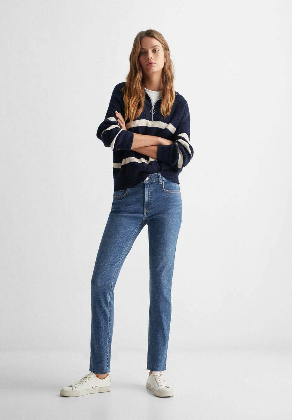 

Джинсы узкого кроя Mango Kids, цвет medium blue