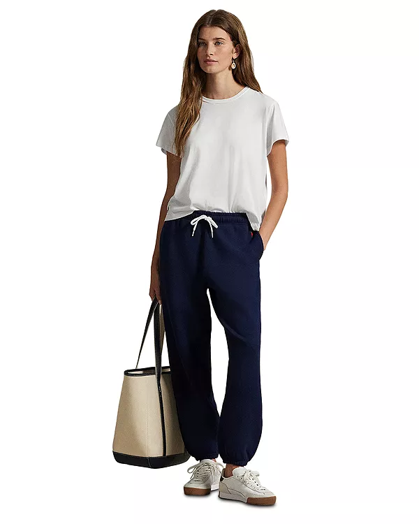 

Флисовые спортивные штаны на шнуровке Ralph Lauren, синий