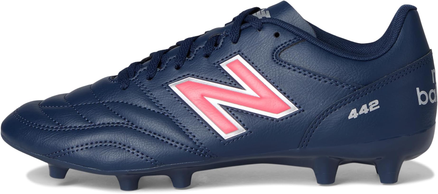 Кроссовки New Balance 442 Academy FG V2 Soccer Cleats, цвет NB Navy/Silver/Energy Red — фото 4