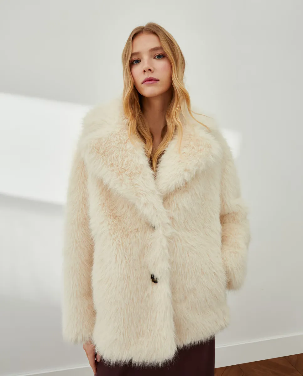 

Пальто женское плюшевое Southern Cotton, бежевый