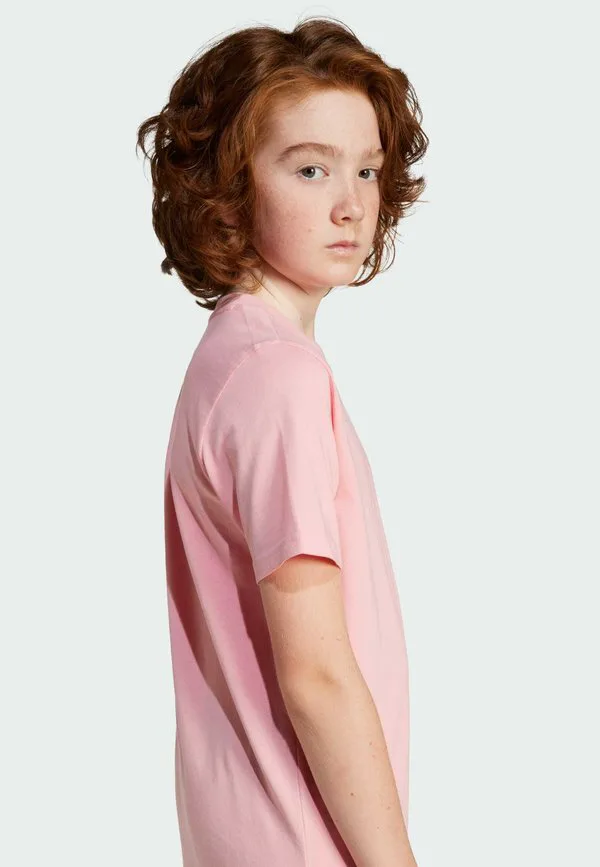 Простая футболка унисекс для подростков Adidas Originals, Semi Pink Spark White — фото 4