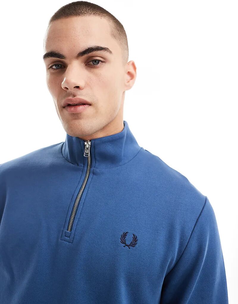

Толстовка с застежкой-молнией синего цвета Fred Perry