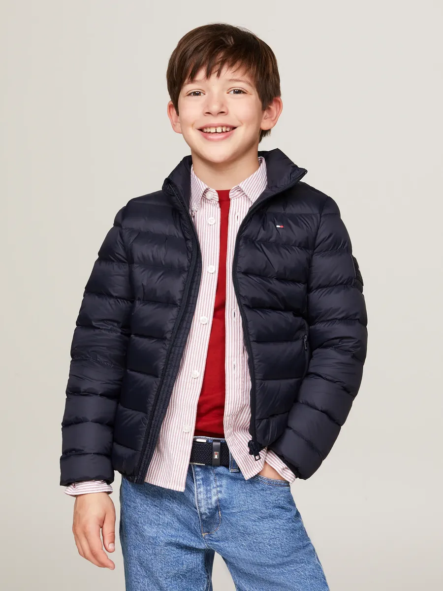 

Пуховик Tommy Hilfiger "U ESSENTIAL LIGHT JACKET" с логотипом, цвет Desert Sky