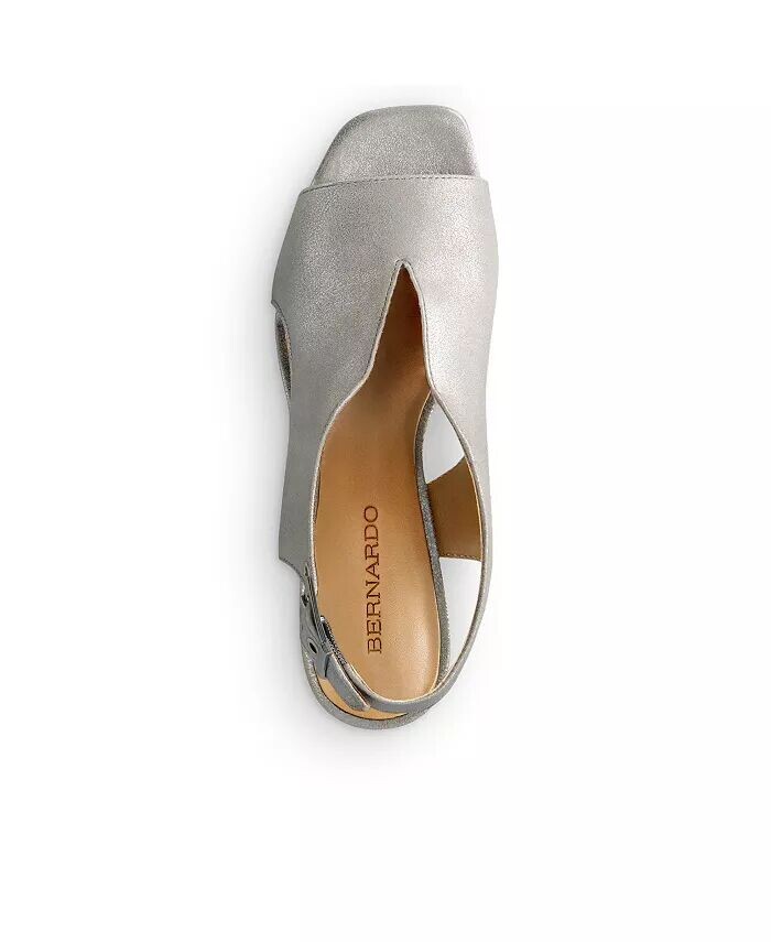 Сандалии Bernardo Bedford на среднем каблуке Bernardo Footwear, серебряный — фото 3