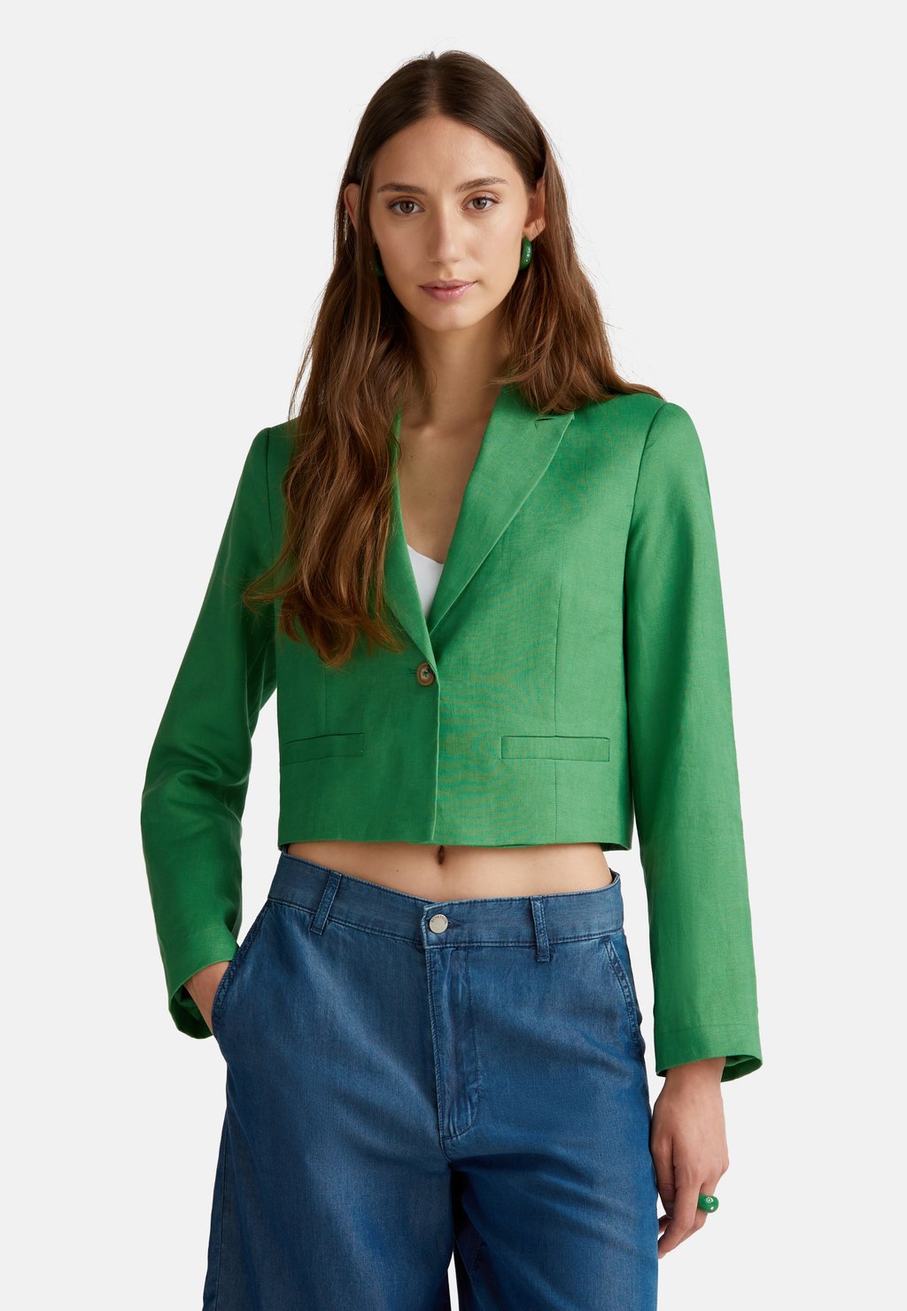 

Блейзер United Colors of Benetton, зеленый