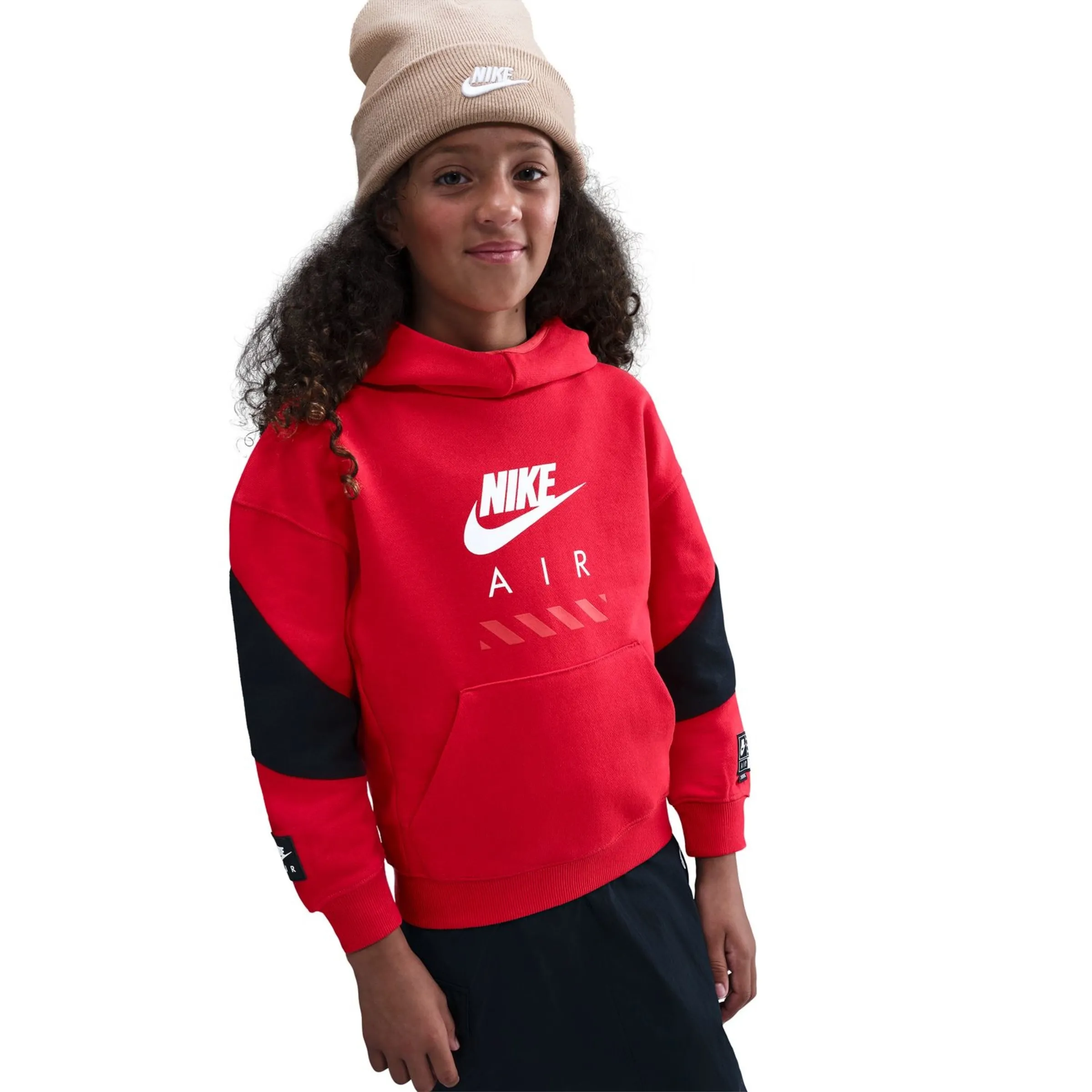 Детская толстовка с капюшоном Air Flc Po Hoodie Pd Nike, красный — фото 3