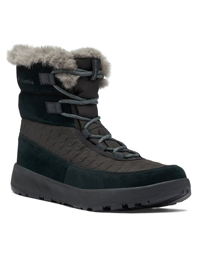 Женские зимние ботинки Columbia Slopeside Peak Luxe из замши и текстиля, черный — фото 2