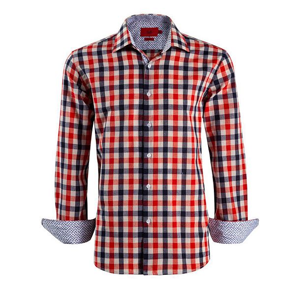 

Мужская рубашка в клетку gingham slim fit Elie Balleh