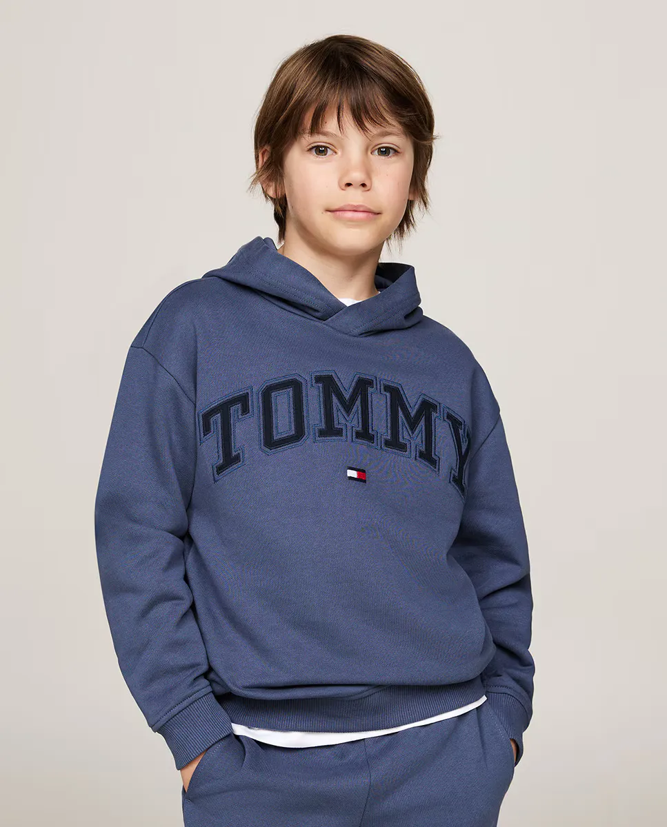 

Толстовка с капюшоном и длинными рукавами для мальчика Tommy Hilfiger, синий