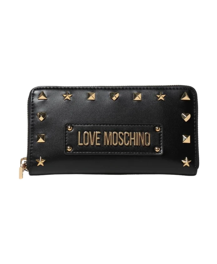 

Декорированный кошелек на молнии Love Moschino, черный