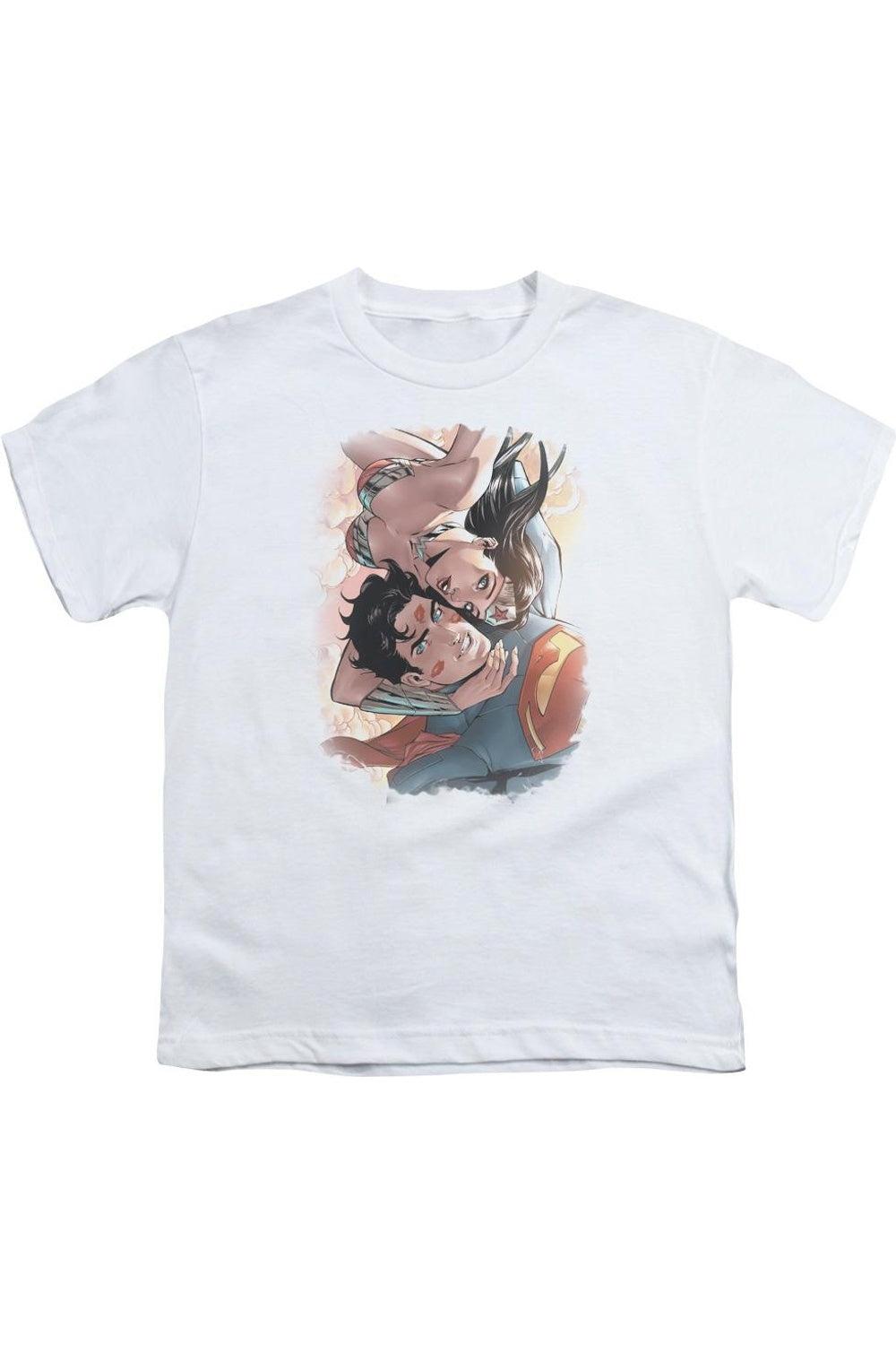 

Футболка с коротким рукавом для детей "Любовные птички" Justice League of America Gildan, белый