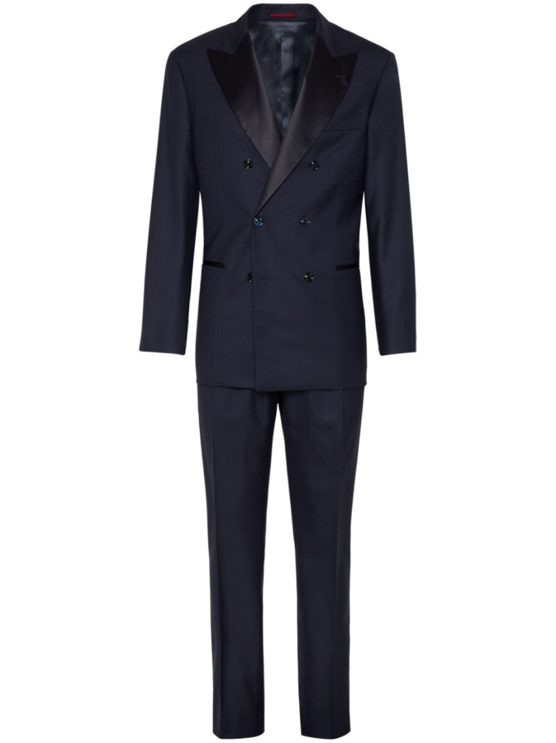 

Brunello Cucinelli шерстяной костюм с двубортным пиджаком, синий