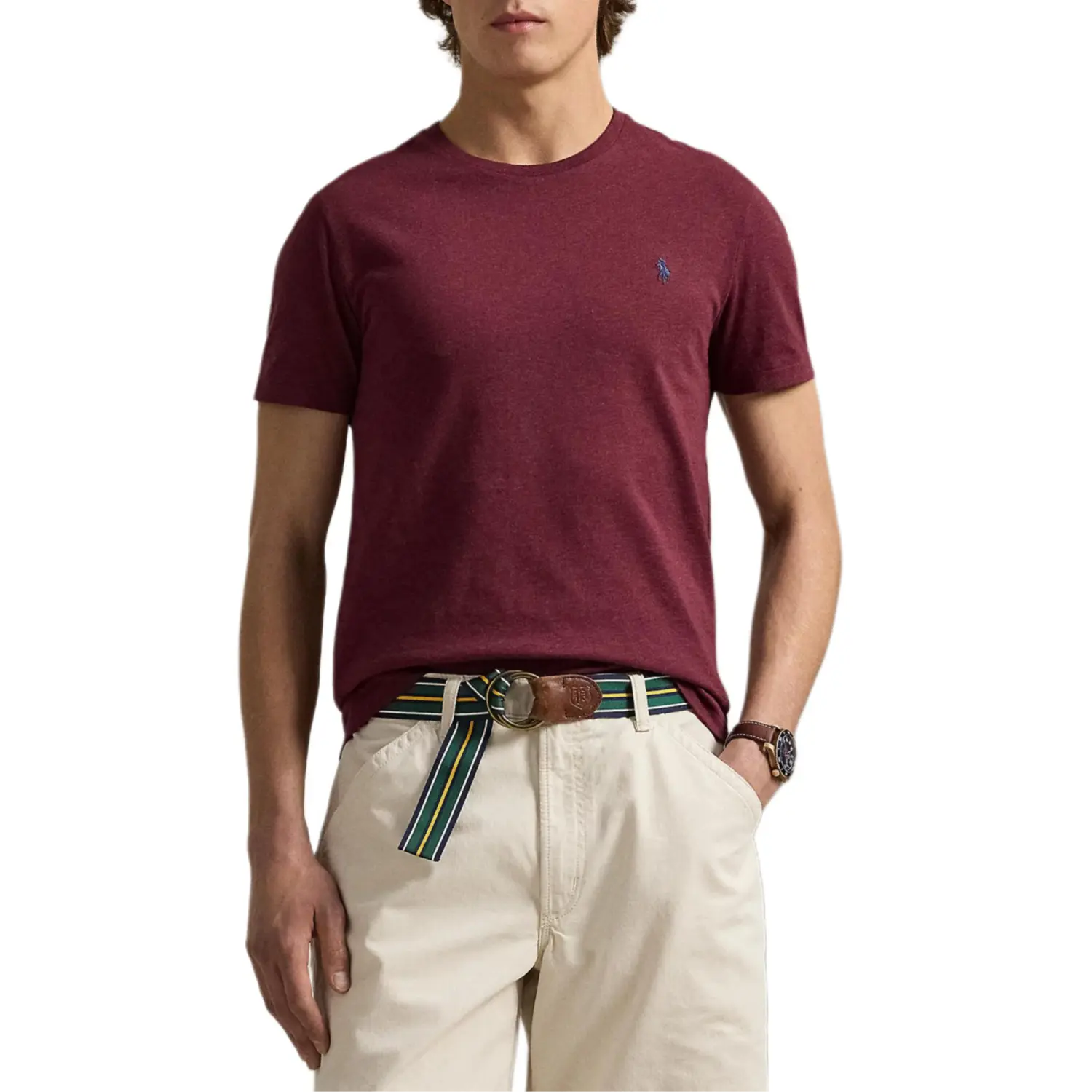 Футболка Polo Ralph Lauren Polo Pony, темно-красный — фото 2
