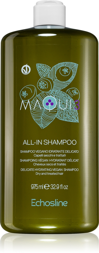 

Мягкий очищающий шампунь Maqui all-in с увлажняющим эффектом Echosline, 975 мл