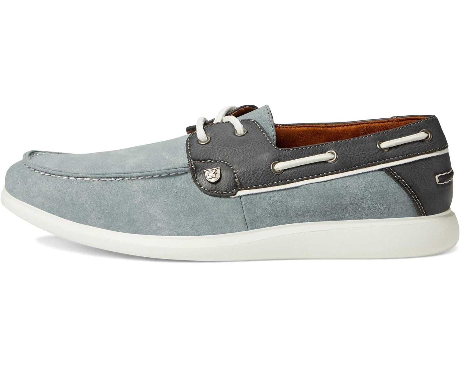 Мужские светло-голубые туфли-лодочки Stacy Adams Reid Moc Toe Comfort Casual JOBB1577 — фото 2