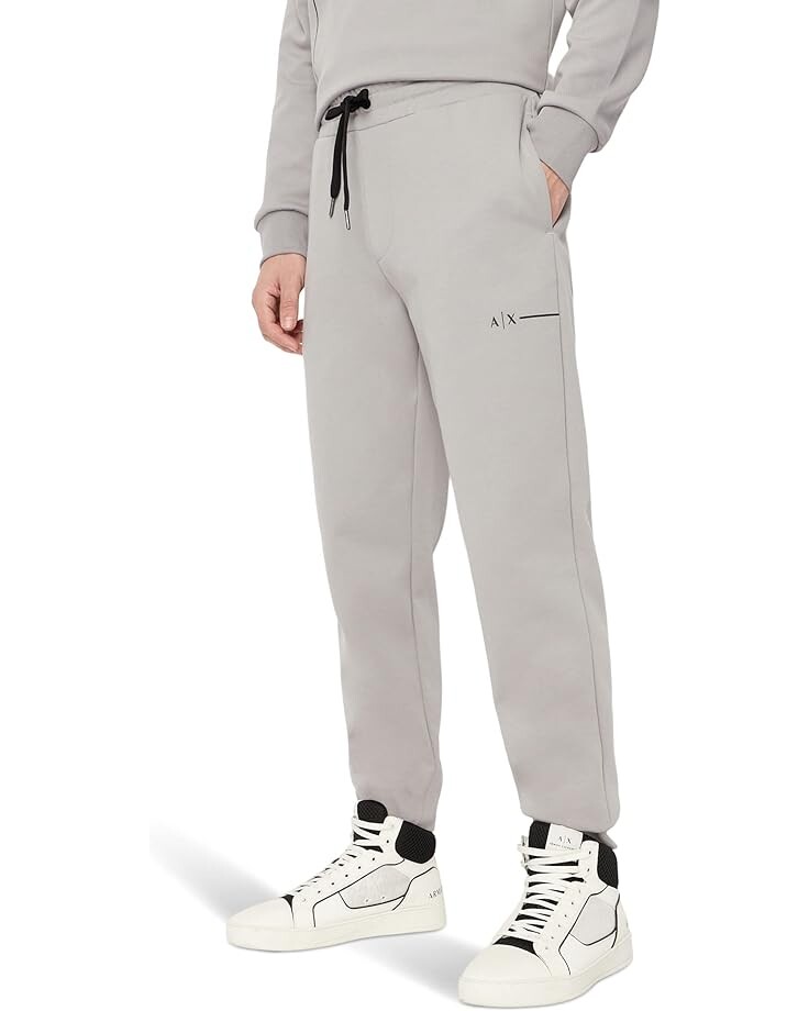 

Джоггеры Armani Exchange Cotton Drawstring Logo, цвет Zinc