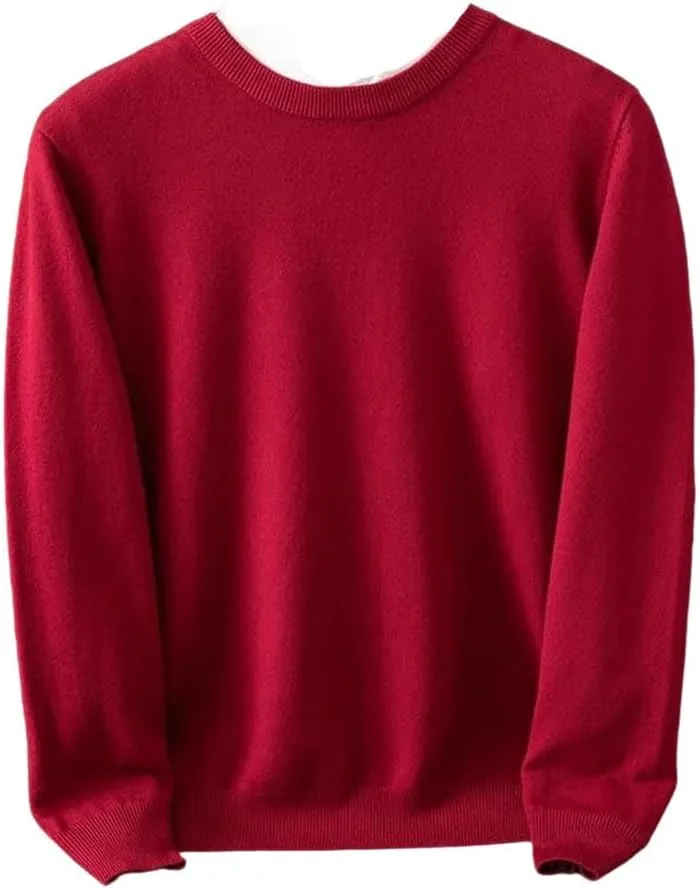 

Мужской свитер из мериносовой шерсти с длинным рукавом и круглым вырезом HEYDHSDC