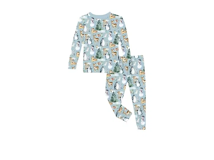 Пижама длинным рукавом с принтом Kickee Pants Kids, Spring Sky Winter Woodland