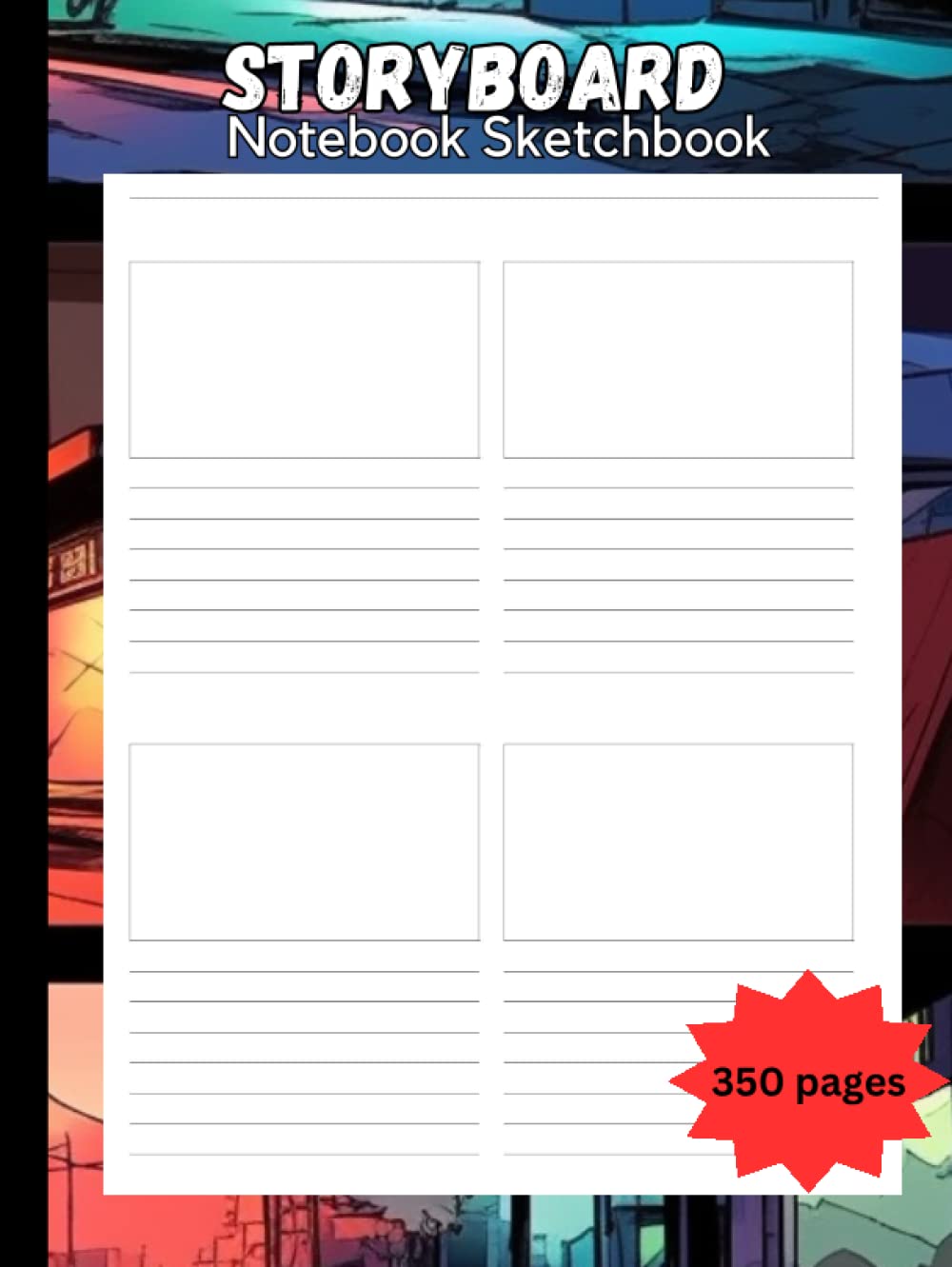 

Storyboard 350 pages: Comic Notebook blank sketchbook (Independently published)