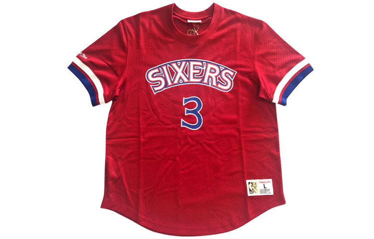 

Футболка унисекс красная Mitchell Ness