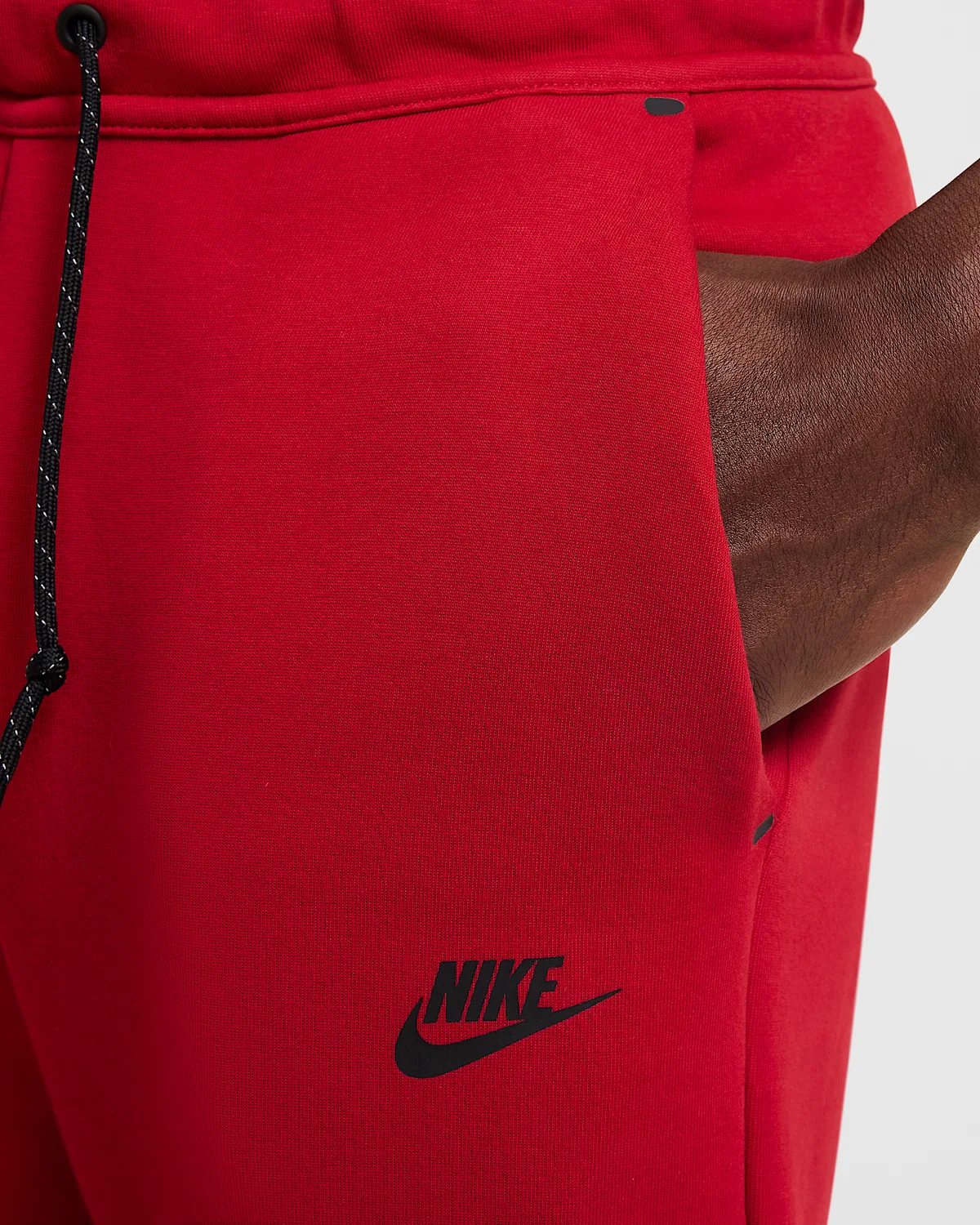 Мужские флисовые джоггеры Nike Tech, Gym Red/Black — фото 3