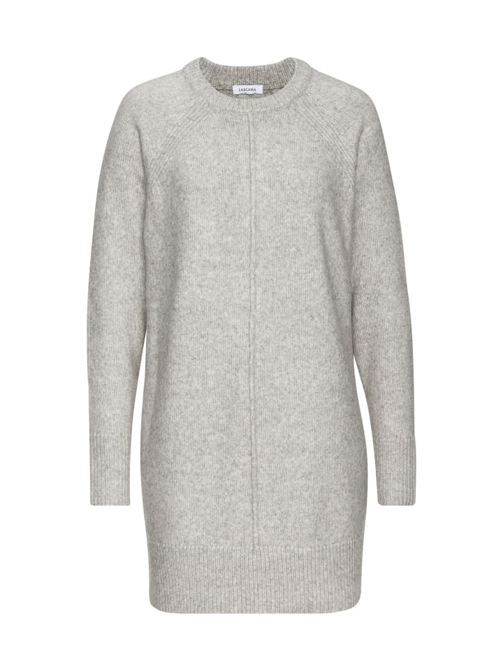 

LASCANA Длинный свитер серого меланжевого цвета