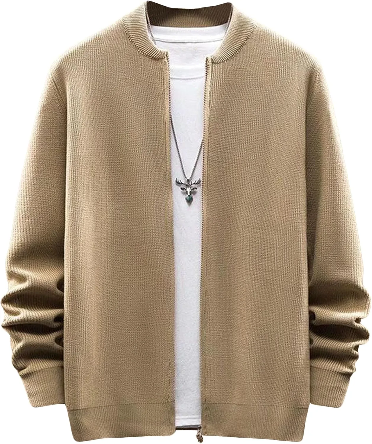 

Мужской дышащий вязаный кардиган Slim-fit с отложным воротником Maiyifu-GJ