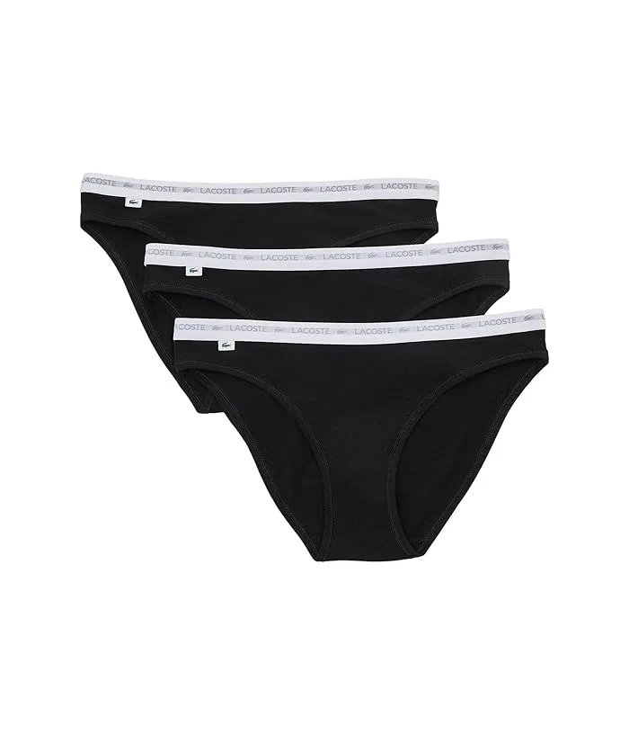 Трусы Lacoste Stretch Cotton 3-Pack, Черные — фото 2