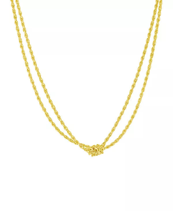 

Двухслойное цепочное ожерелье с 18-каратным золотым покрытием And Now This, gold