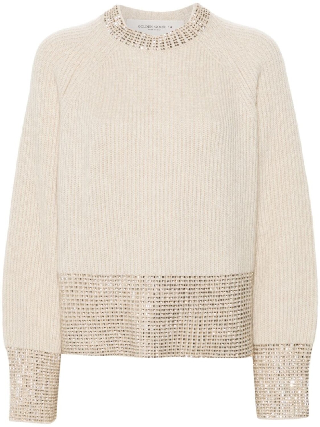 

Golden Goose свитер с кристаллами, нейтральный цвет