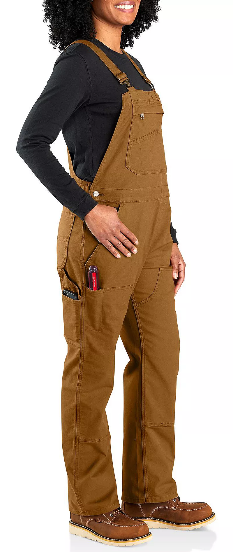 

Женские холщовые комбинезоны Carhartt, цвет Carhartt Brown